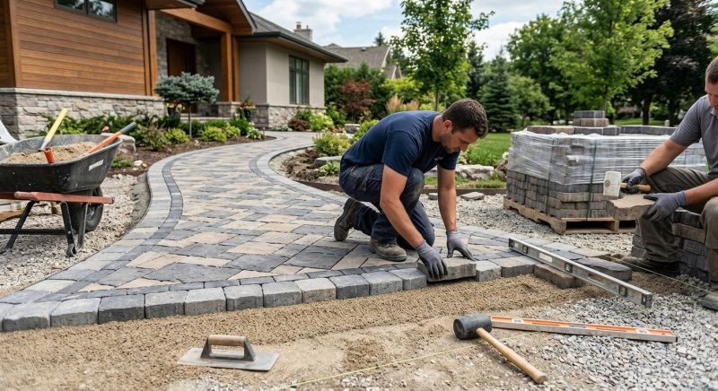Limestone Pavers Installation in Boston, MA